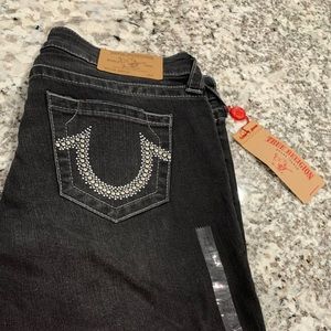 Brand New Black Bootcut True Religion Jeans